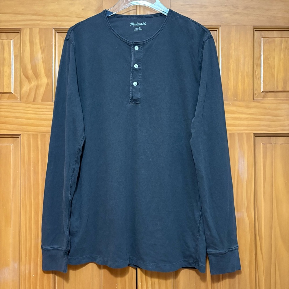 Madewell Men's Black Henley Shirt